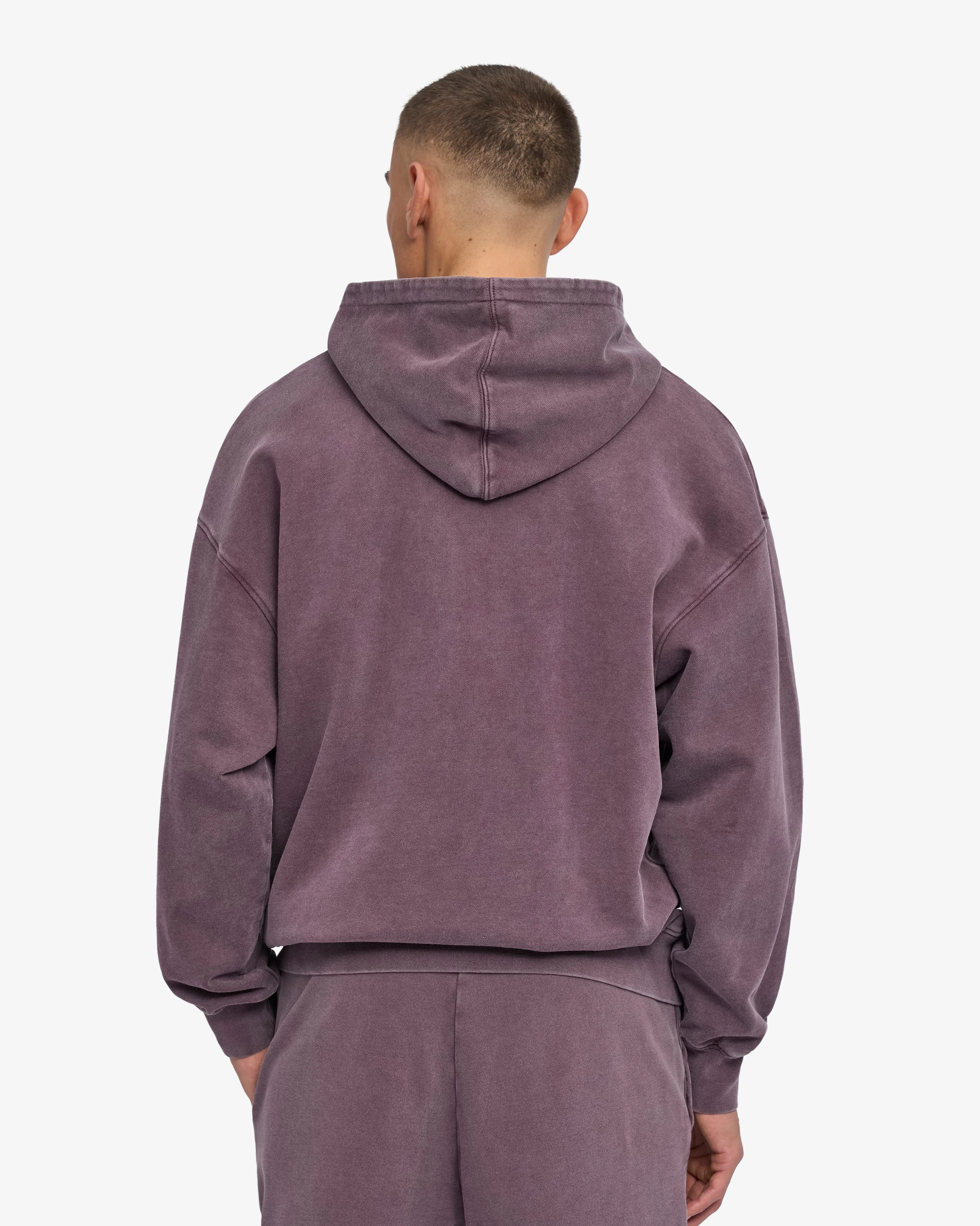 Organic Oversized Zip Hood - Faded Grape sold by Colorful Standard product image thumbnail 4