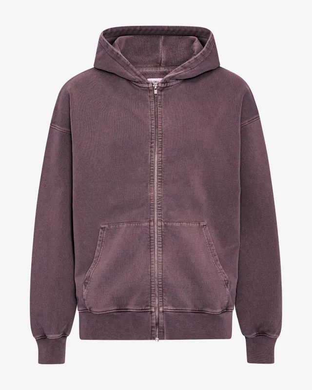 Organic Oversized Zip Hood - Faded Grape made by Colorful Standard