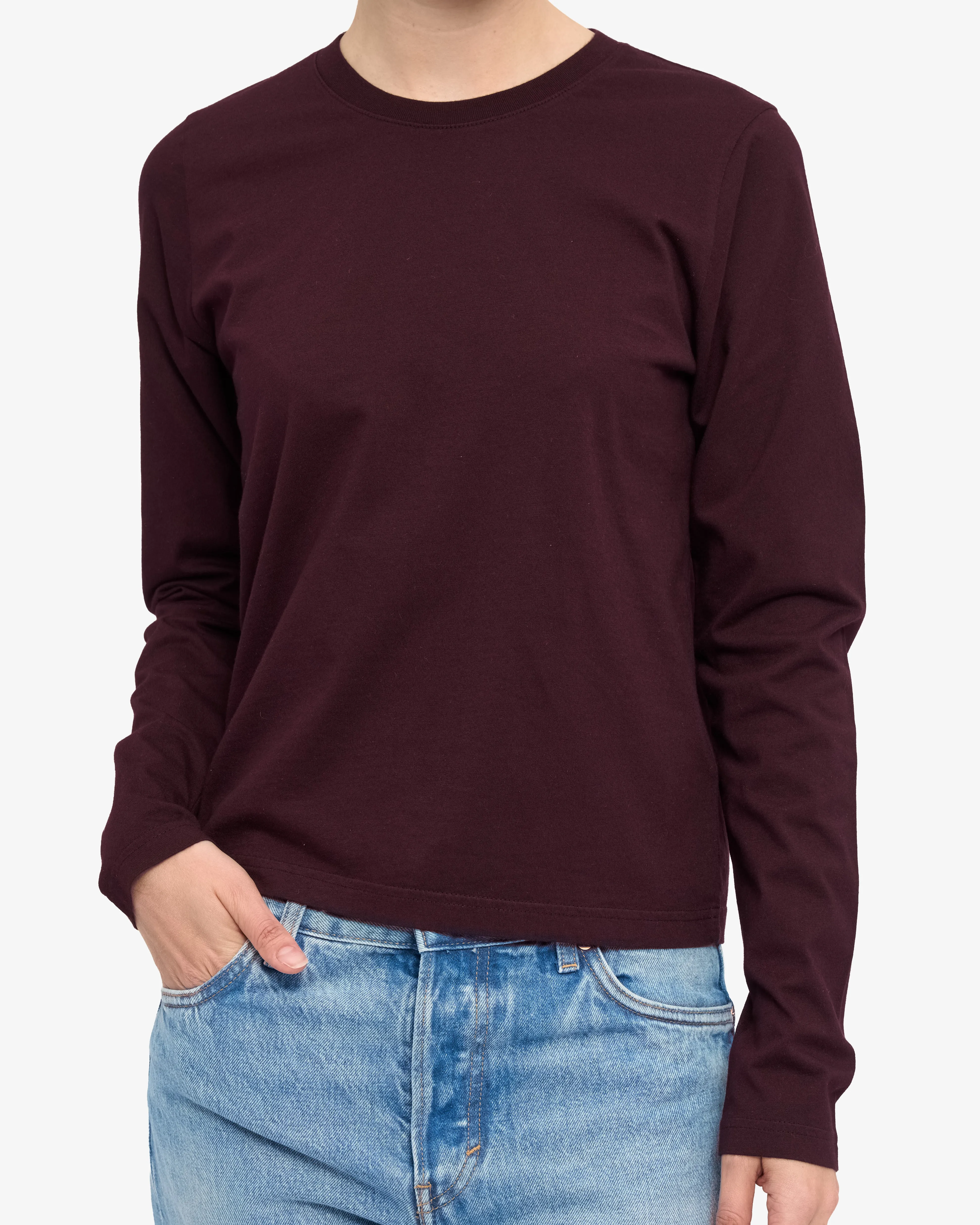 Women Organic LS T-Shirt - Oxblood Red sold by Colorful Standard product image thumbnail 2