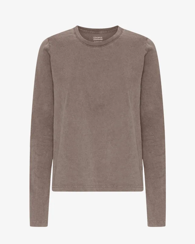 Women Organic LS T-Shirt - Faded Khaki made by Colorful Standard