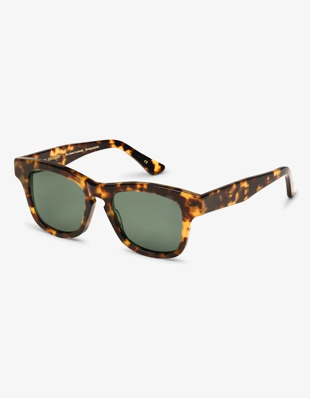 Sunglass 17 - Classic Havana - Green made by Colorful Standard