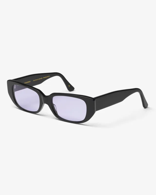 Sunglass 10 - Deep Black Solid - Lavender made by Colorful Standard