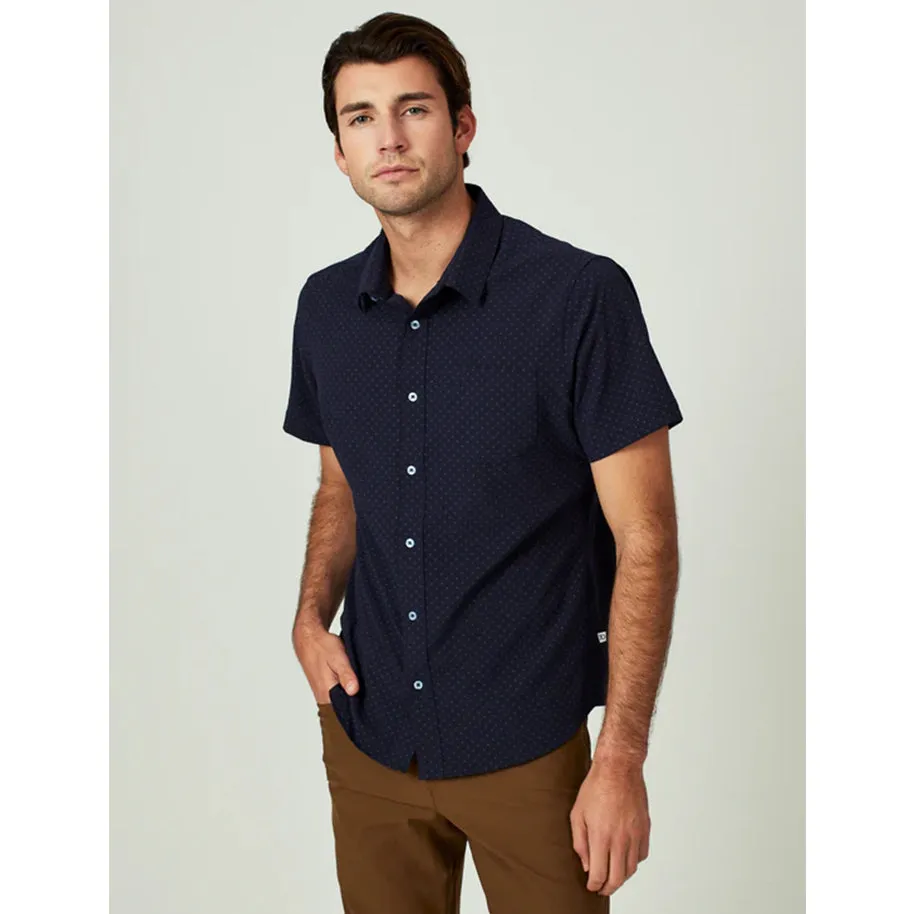 Men's Hana Short Sleeve Shirt in Navy sold by J&Z Couture product image thumbnail 3