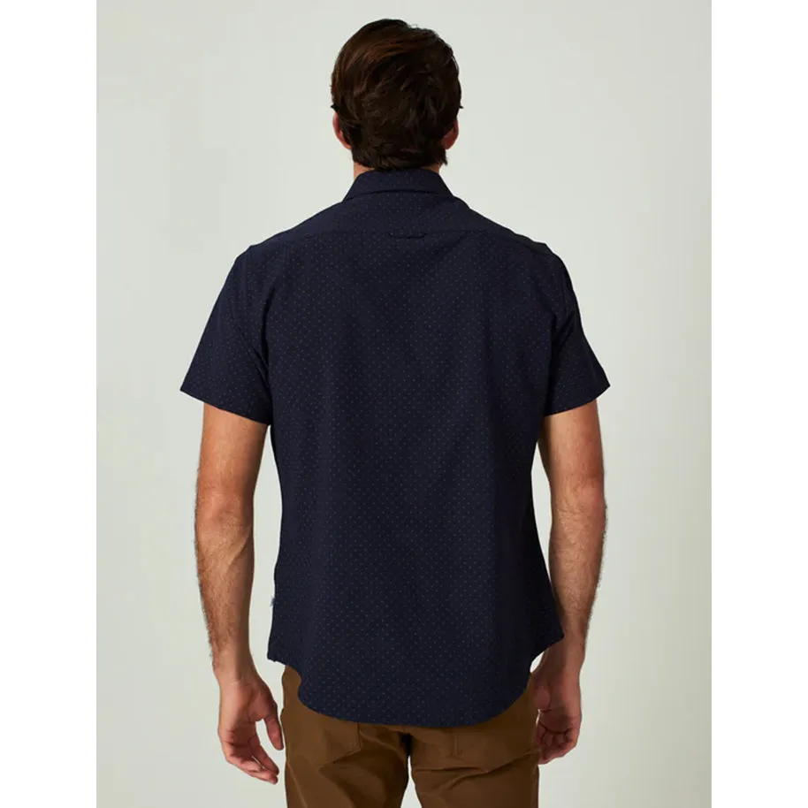 Men's Hana Short Sleeve Shirt in Navy sold by J&Z Couture product image thumbnail 4