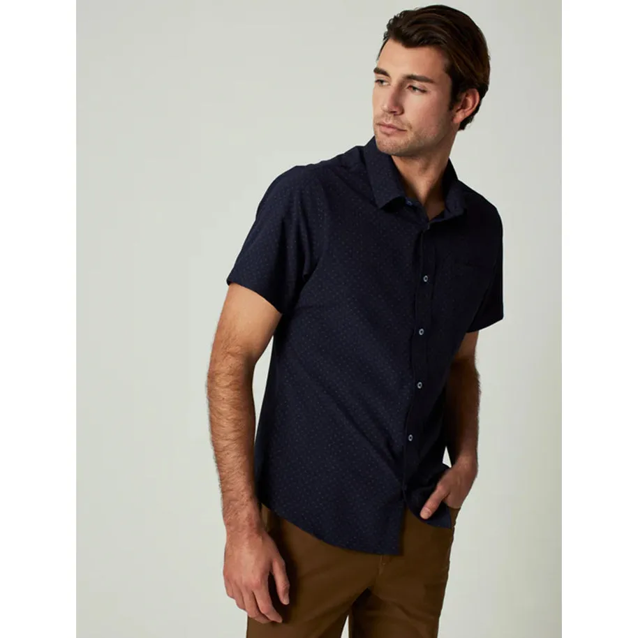 Men's Hana Short Sleeve Shirt in Navy sold by J&Z Couture product image thumbnail 2