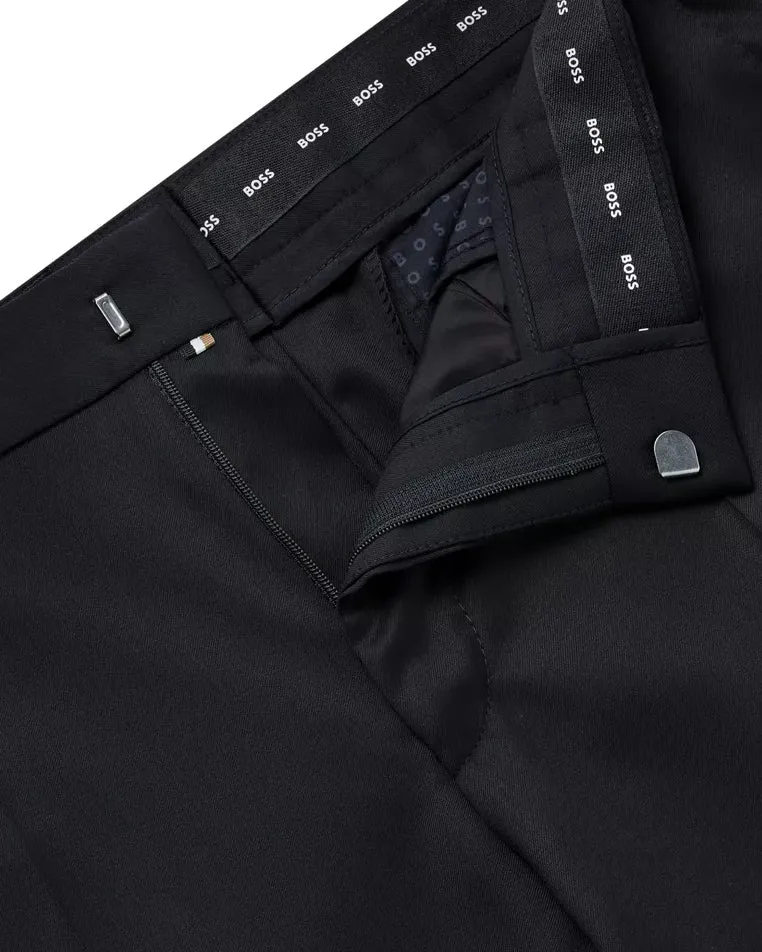 BOSS Men's Formal Trousers in Virgin-Wool Serge in Black 50469174-001 sold by J&Z Couture product image thumbnail 4