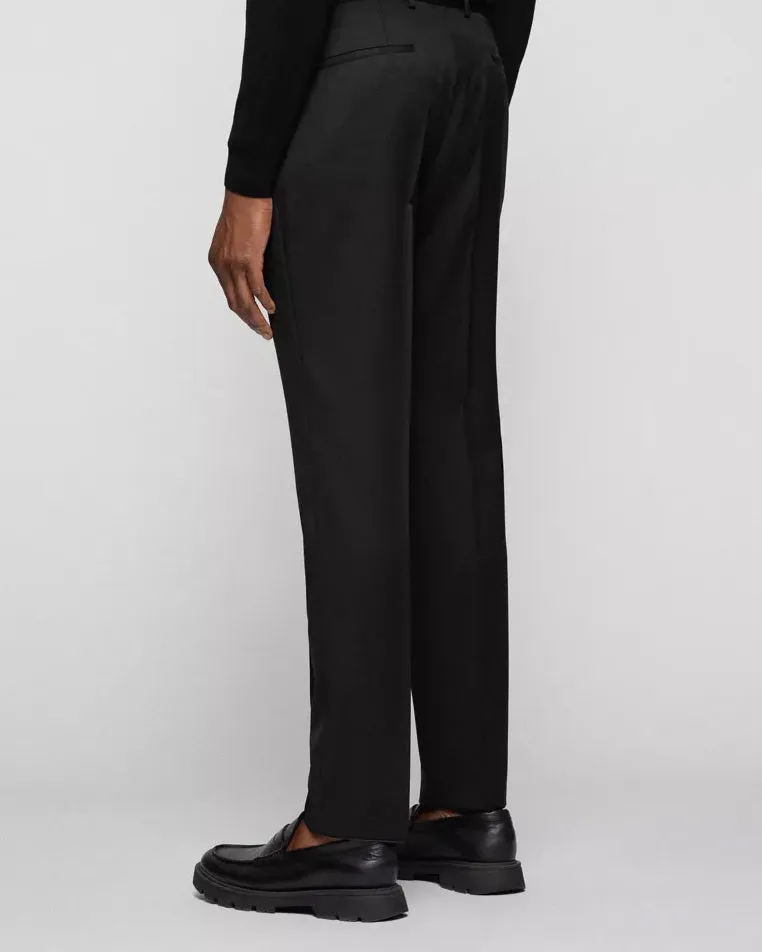 BOSS Men's Formal Trousers in Virgin-Wool Serge in Black 50469174-001 sold by J&Z Couture product image thumbnail 3