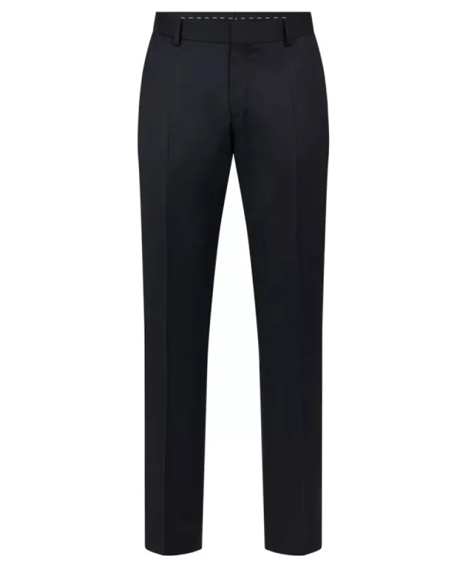 BOSS Men's Formal Trousers in Virgin-Wool Serge in Black  50469174-001 sold by J&Z Couture