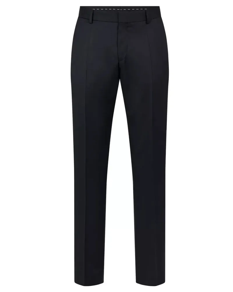 BOSS Men's Formal Trousers in Virgin-Wool Serge in Black 50469174-001 sold by J&Z Couture