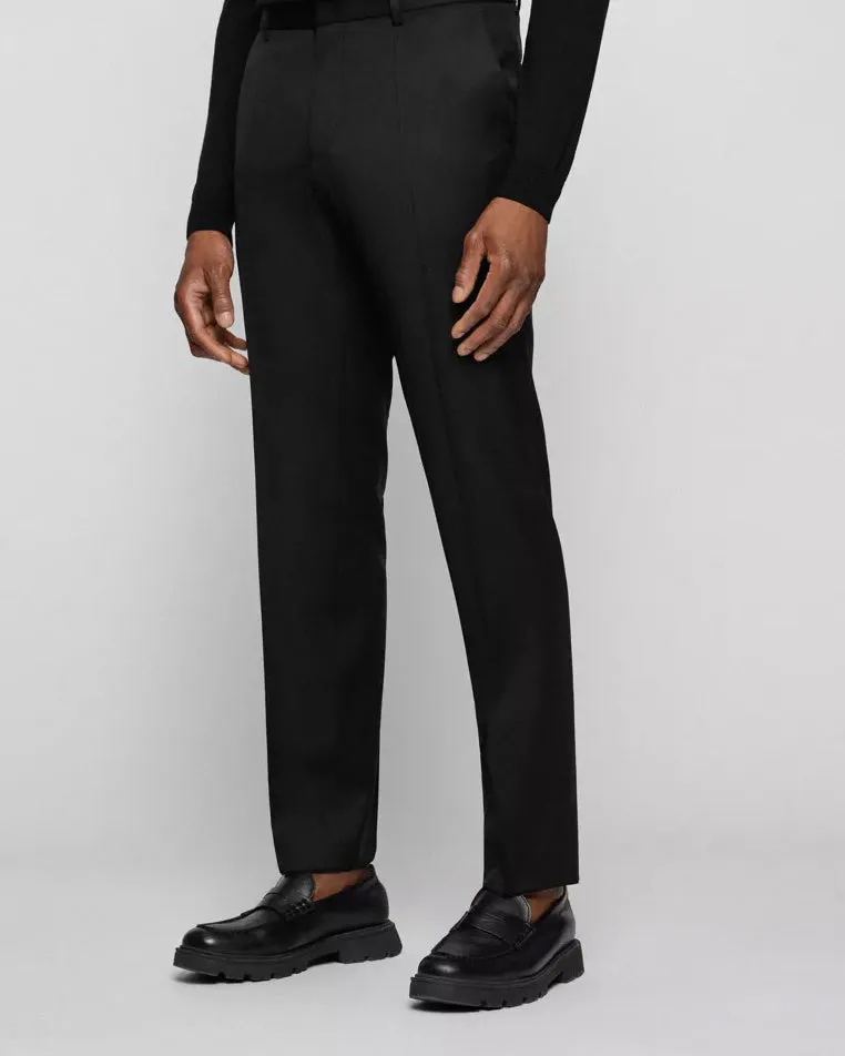 BOSS Men's Formal Trousers in Virgin-Wool Serge in Black 50469174-001 sold by J&Z Couture product image thumbnail 2