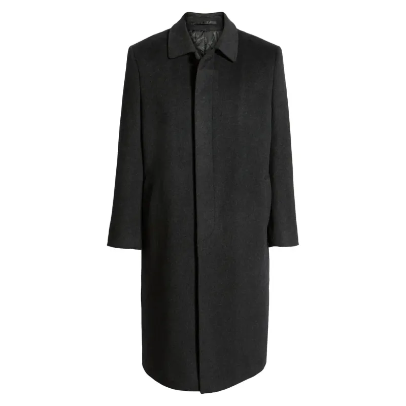 Hart Schaffner Marx Men's Stanley Cashmere-Blend Coat in Black sold by J&Z Couture