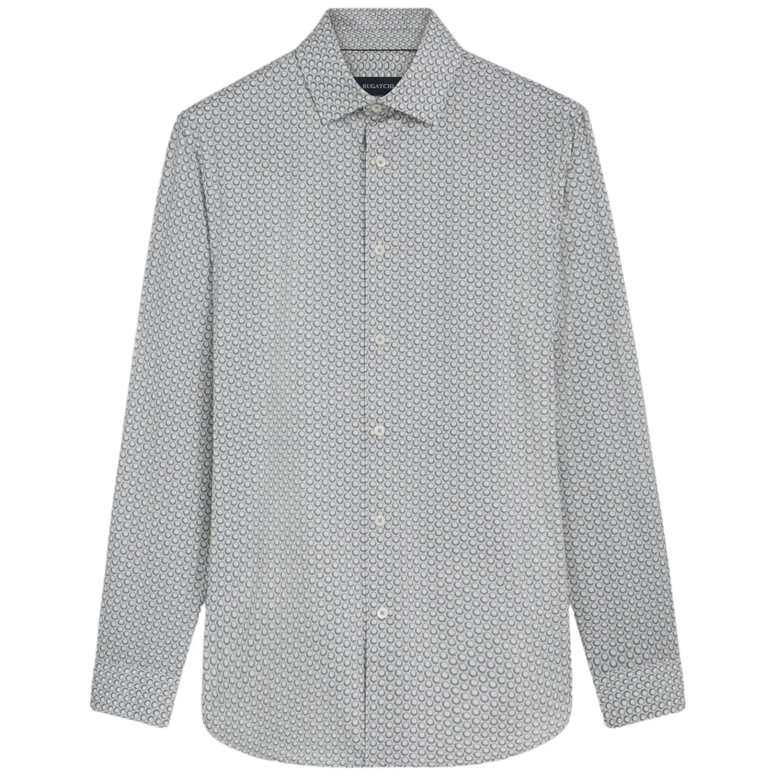 Bugatchi Long-sleeved Polo Shirt CF9021K60 Chalk sold by J&Z Couture