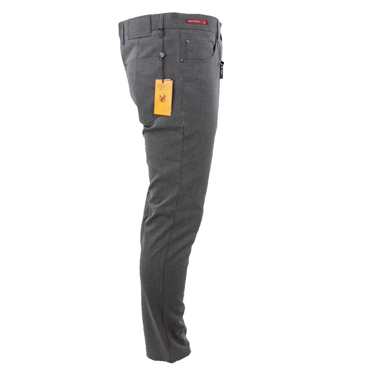 Berlin-2 Gray Tropical Jeans by Enzo Tovare Berlin-2 Charcoal sold by J&Z Couture product image thumbnail 2