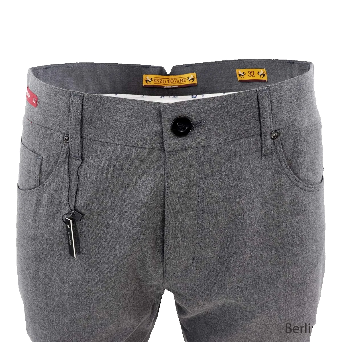 Berlin-2 Gray Tropical Jeans by Enzo Tovare Berlin-2 Charcoal sold by J&Z Couture product image thumbnail 3