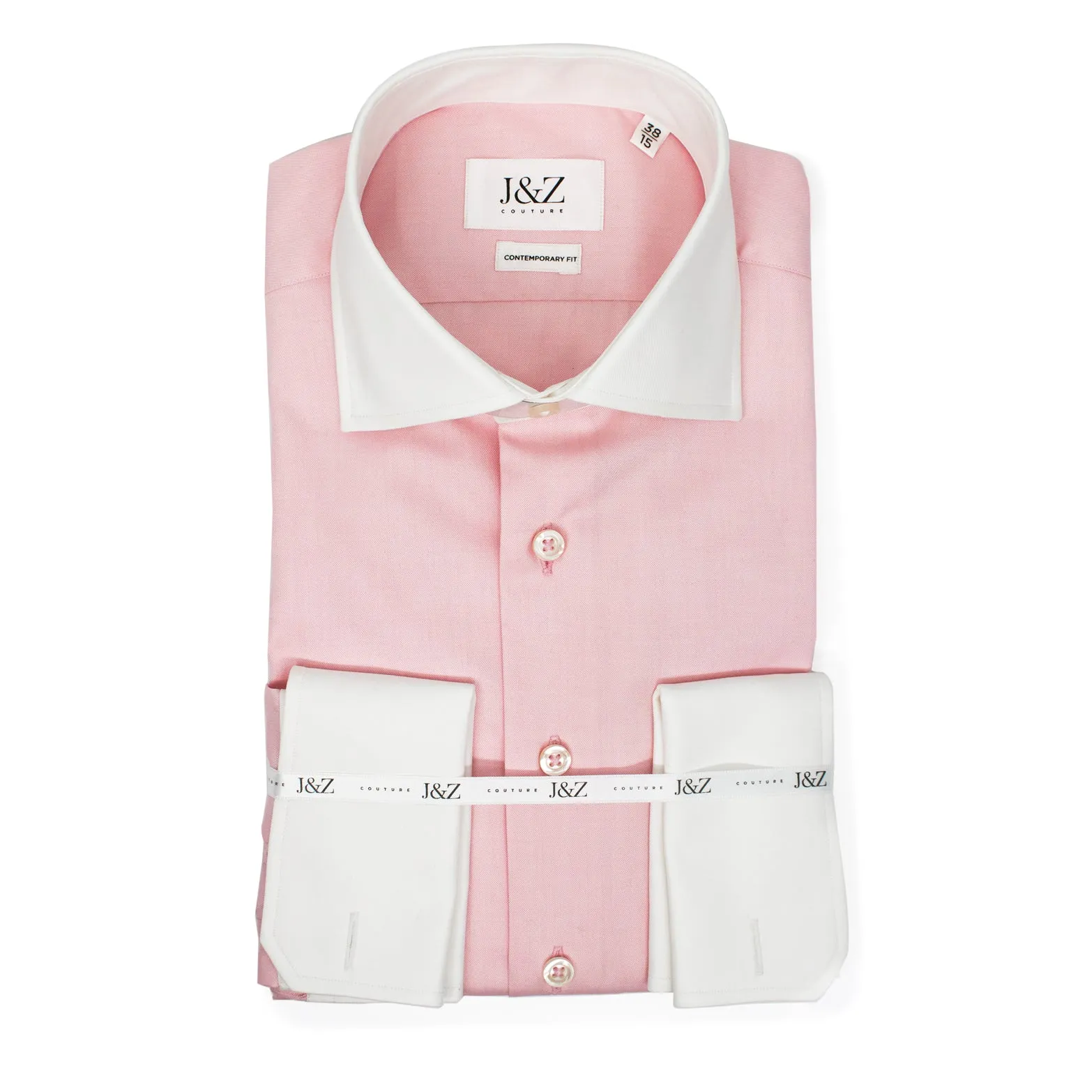 J&Z Couture Pink Button Down Dress Shirt, in Cambridge (100% Cotton) sold by J&Z Couture