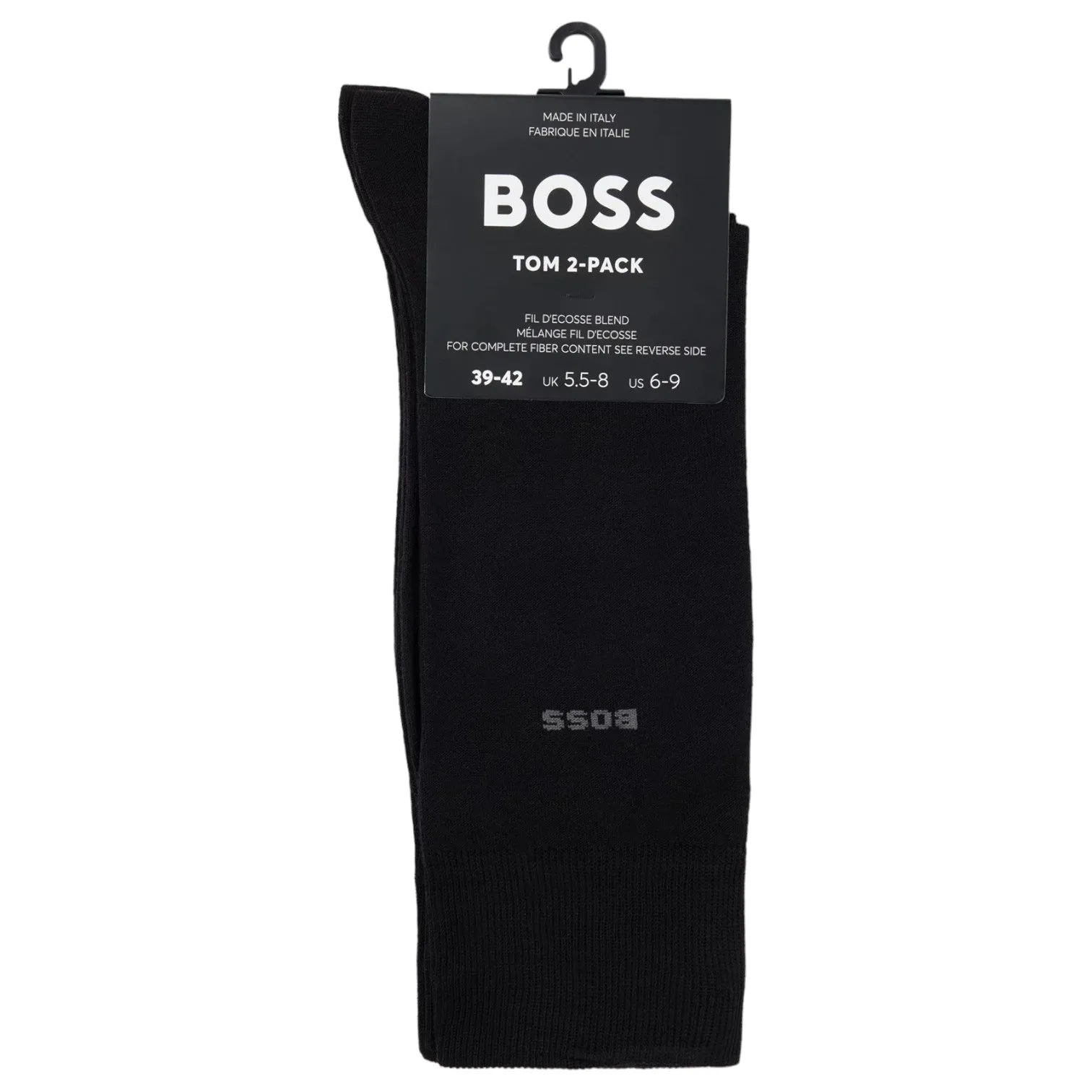 BOSS Two-Pack Of Regular-Length Socks In Stretch Cotton In Black 50509433 001 sold by J&Z Couture