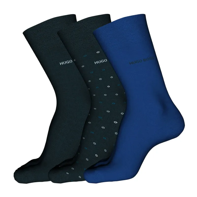 BOSS Men's 3-Pack Gift Set of Regular Length Cotton-Blend Socks  50449399-401 sold by J&Z Couture