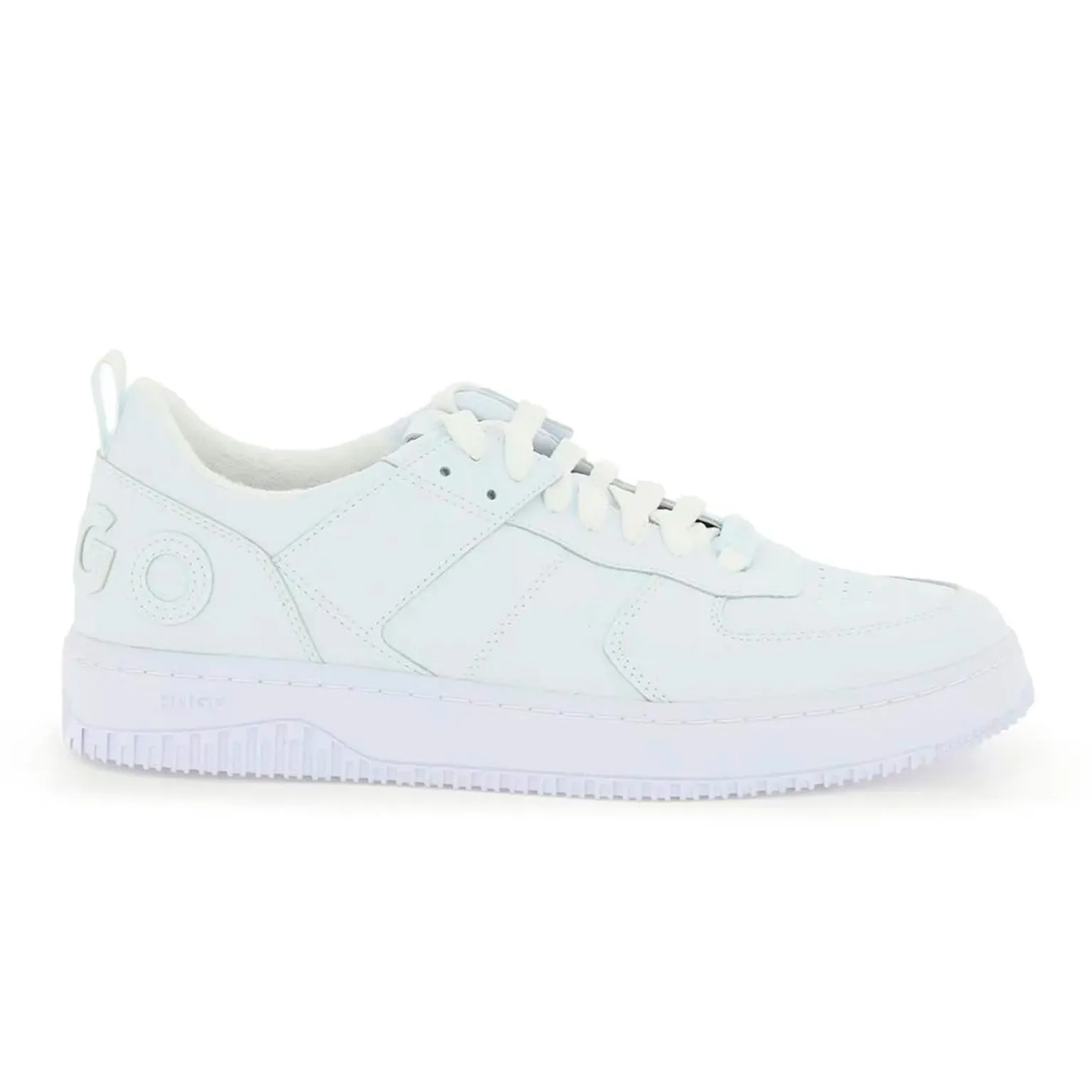 BOSS Men's White Leather Kilian Sneakers 50480405-100 sold by J&Z Couture