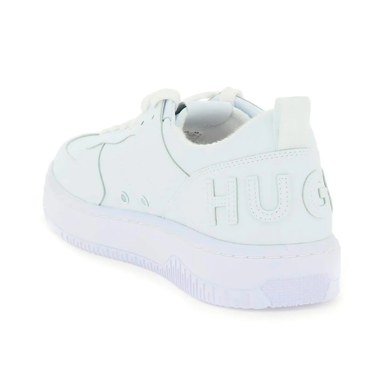 BOSS Men's White Leather Kilian Sneakers 50480405-100 sold by J&Z Couture product image thumbnail 3