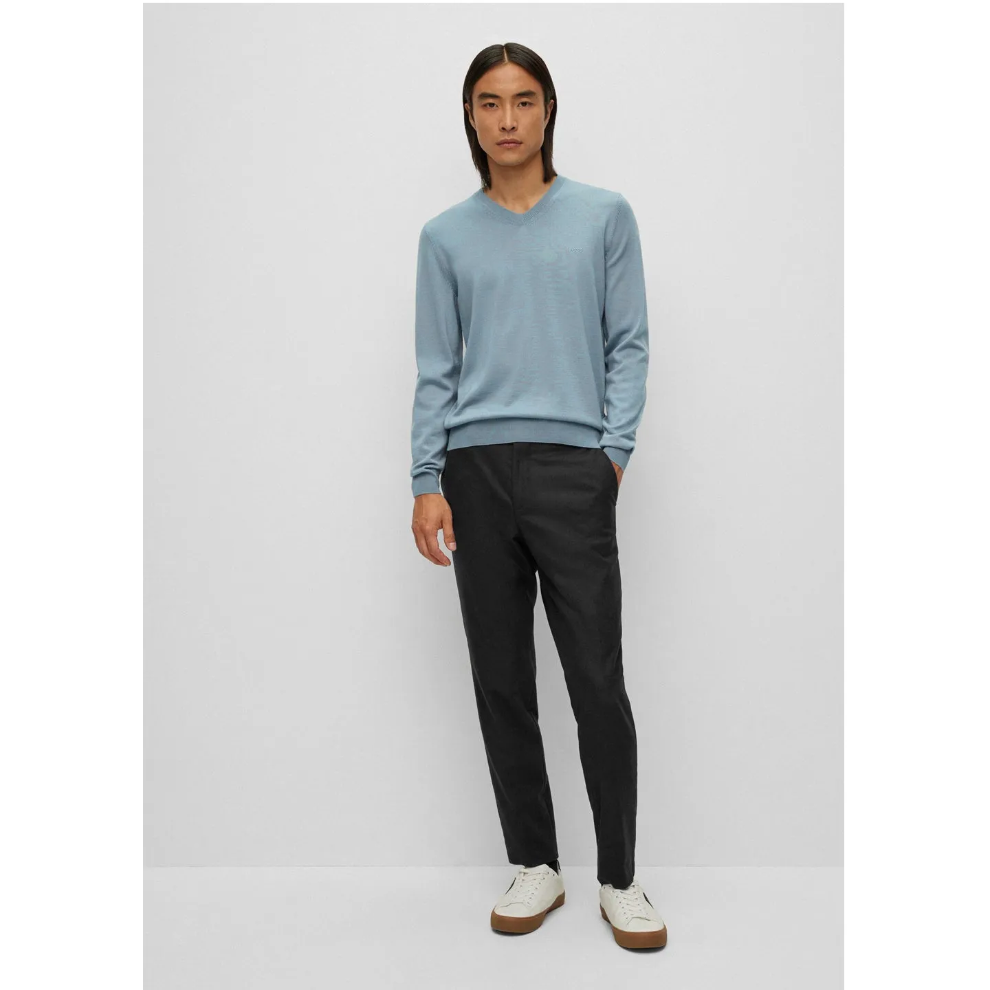 BOSS Men's Slim-Fit Trousers in Performance-Stretch Fabric in Black 50479918-001 sold by J&Z Couture product image thumbnail 3