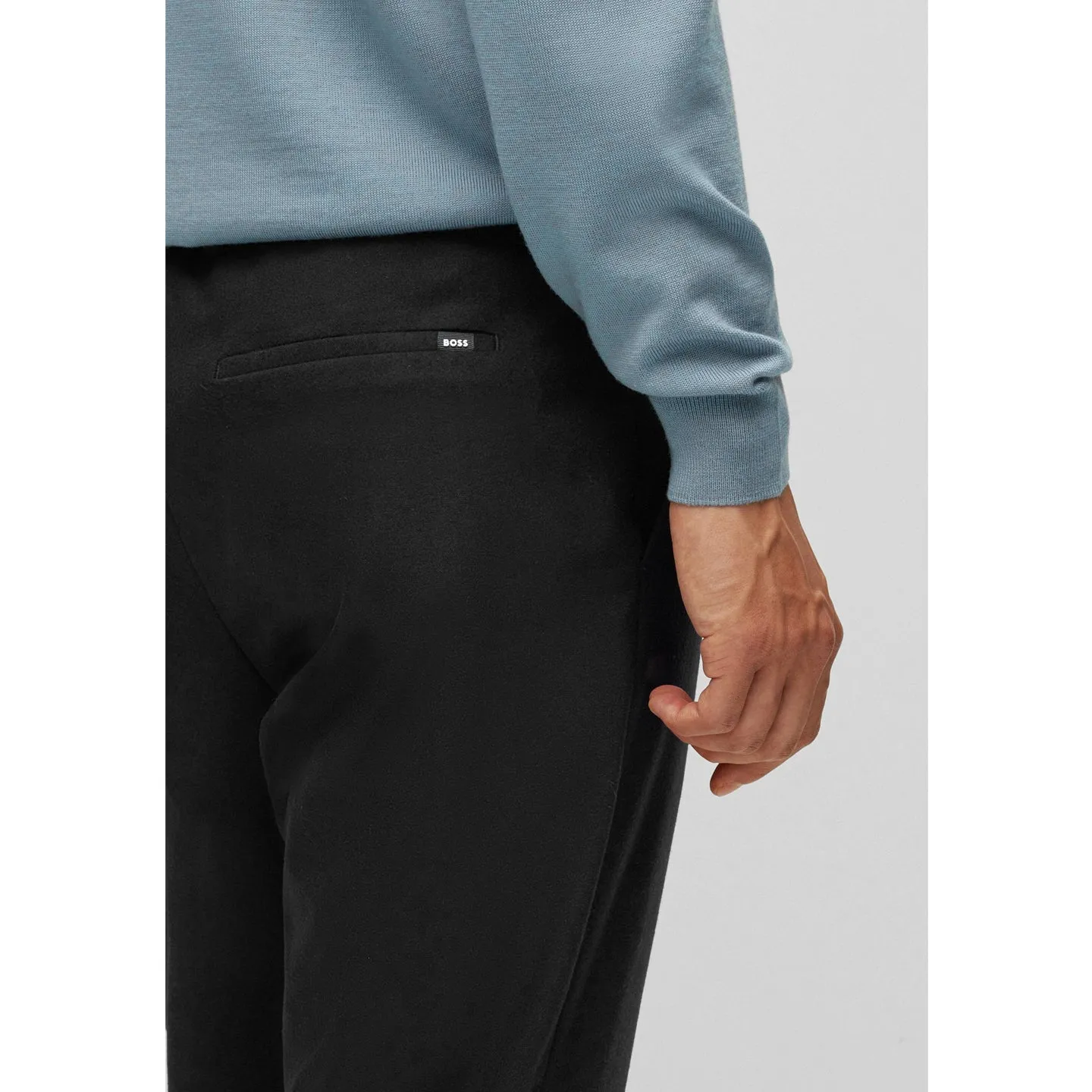 BOSS Men's Slim-Fit Trousers in Performance-Stretch Fabric in Black 50479918-001 sold by J&Z Couture product image thumbnail 5