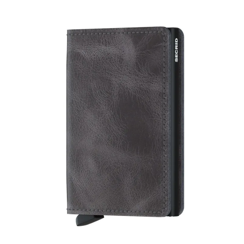 Secrid Slimwallet in Vintage Grey-Black sold by J&Z Couture