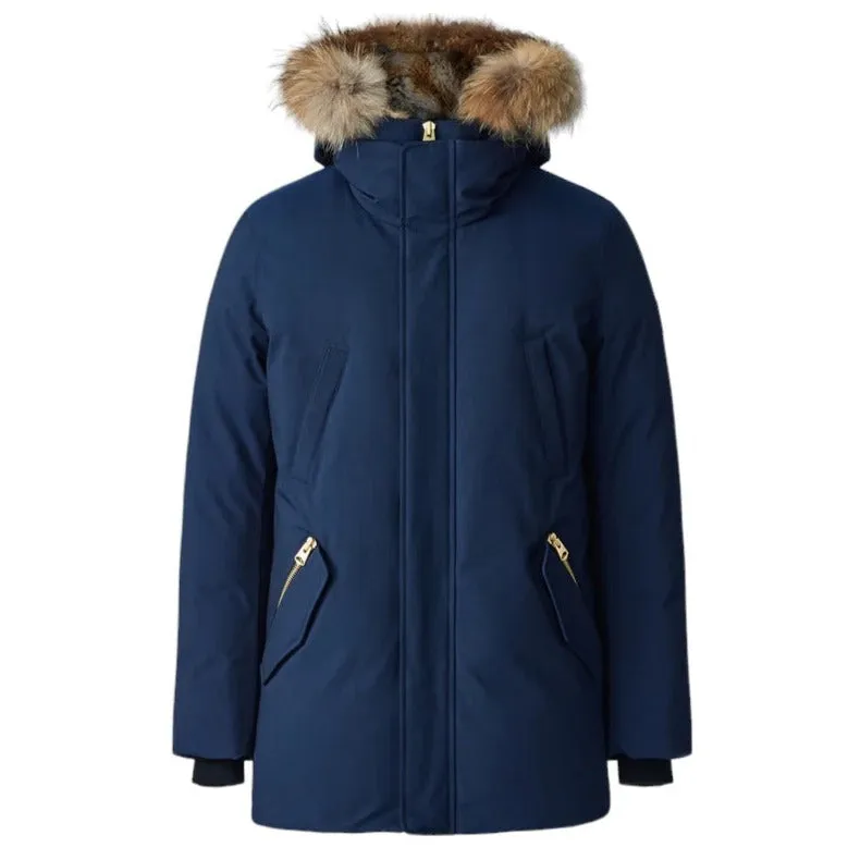 EDWARD 2-in-1 Down Parka With Hooded Bib And Natural Fur For Men Edward-F Navy sold by J&Z Couture