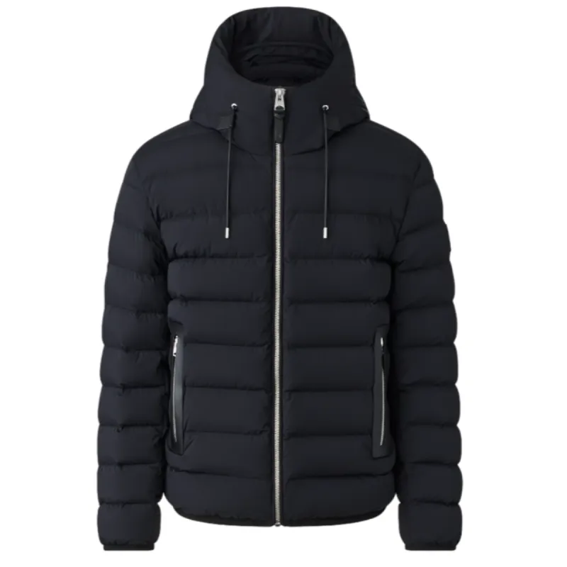 JACK-Z Agile-360 Stretch Light Down Jacket With Hood Blk/Blk sold by J&Z Couture
