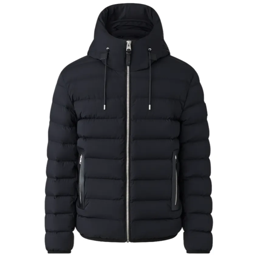 JACK-Z Agile-360 Stretch Light Down Jacket With Hood Blk/Blk sold by J&Z Couture
