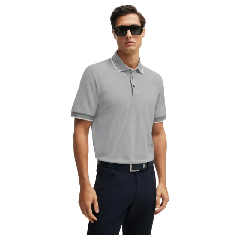 BOSS H-Prout Polo In Grey  50521116 041 Grey sold by J&Z Couture