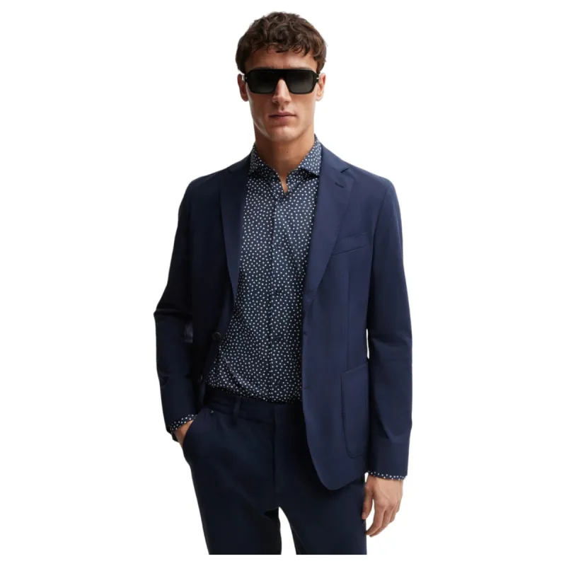 Boss Slim-Fit Shirt In Printed Performance-Stretch Fabric 50513429 404 sold by J&Z Couture