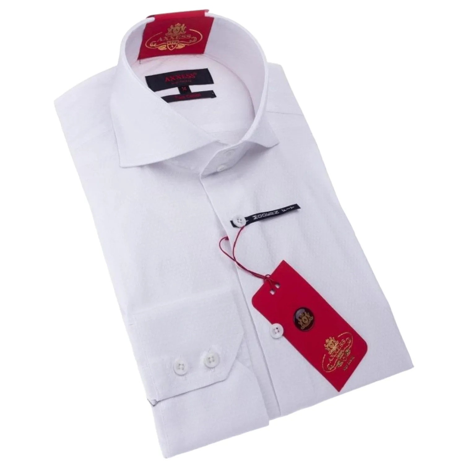Axxess Shirt Modern Fit Shirt In White 224-03 sold by J&Z Couture