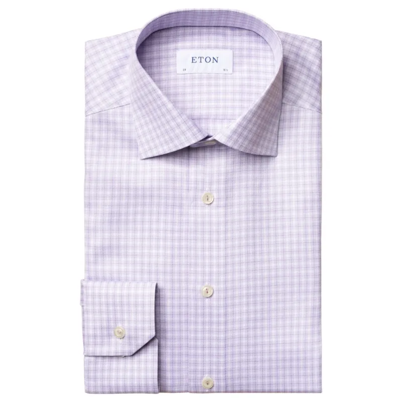 Eton Purple Plaid Shirt In Contemporary Fit  100002209 71 sold by J&Z Couture