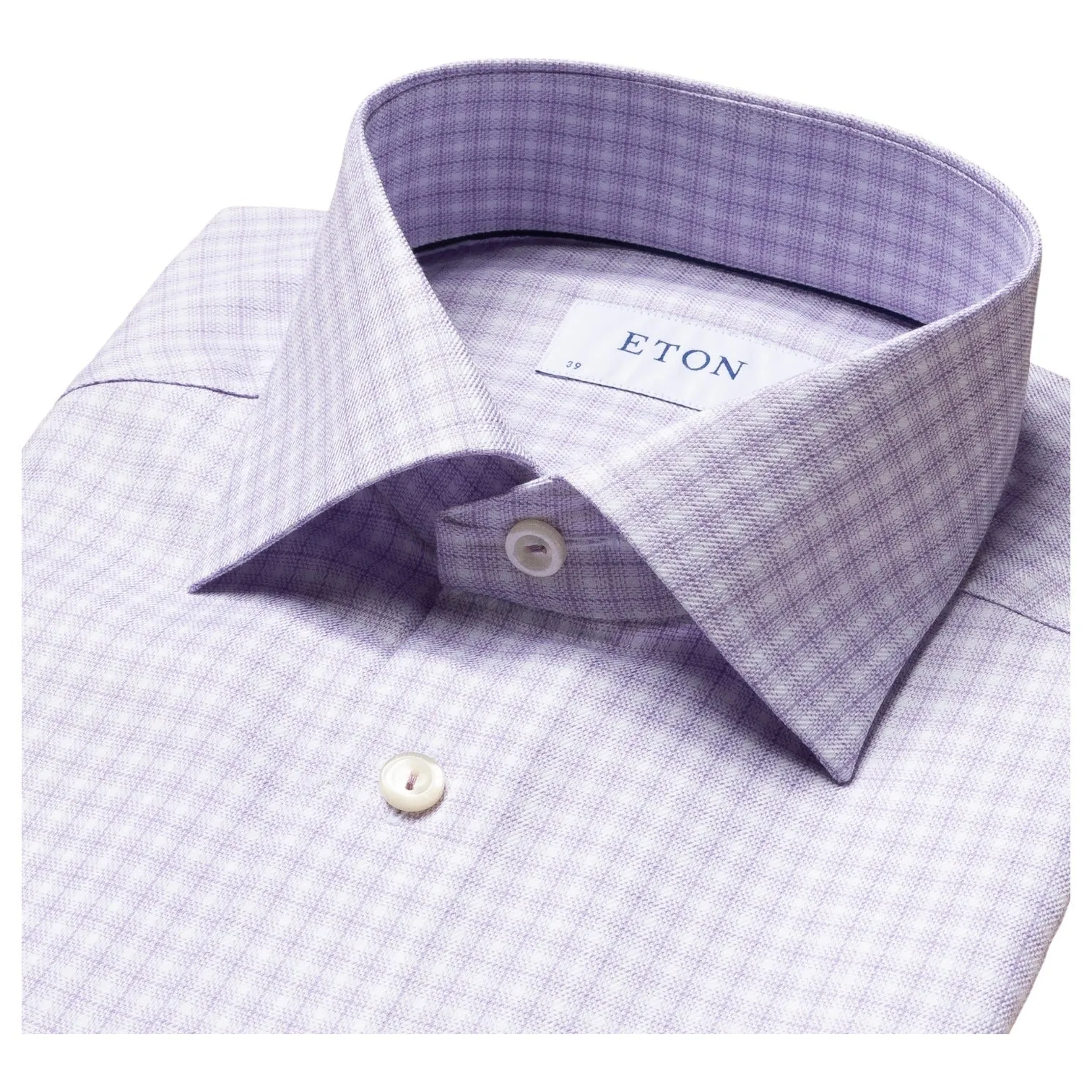 Eton Purple Plaid Shirt In Contemporary Fit 100002209 71 sold by J&Z Couture product image thumbnail 2