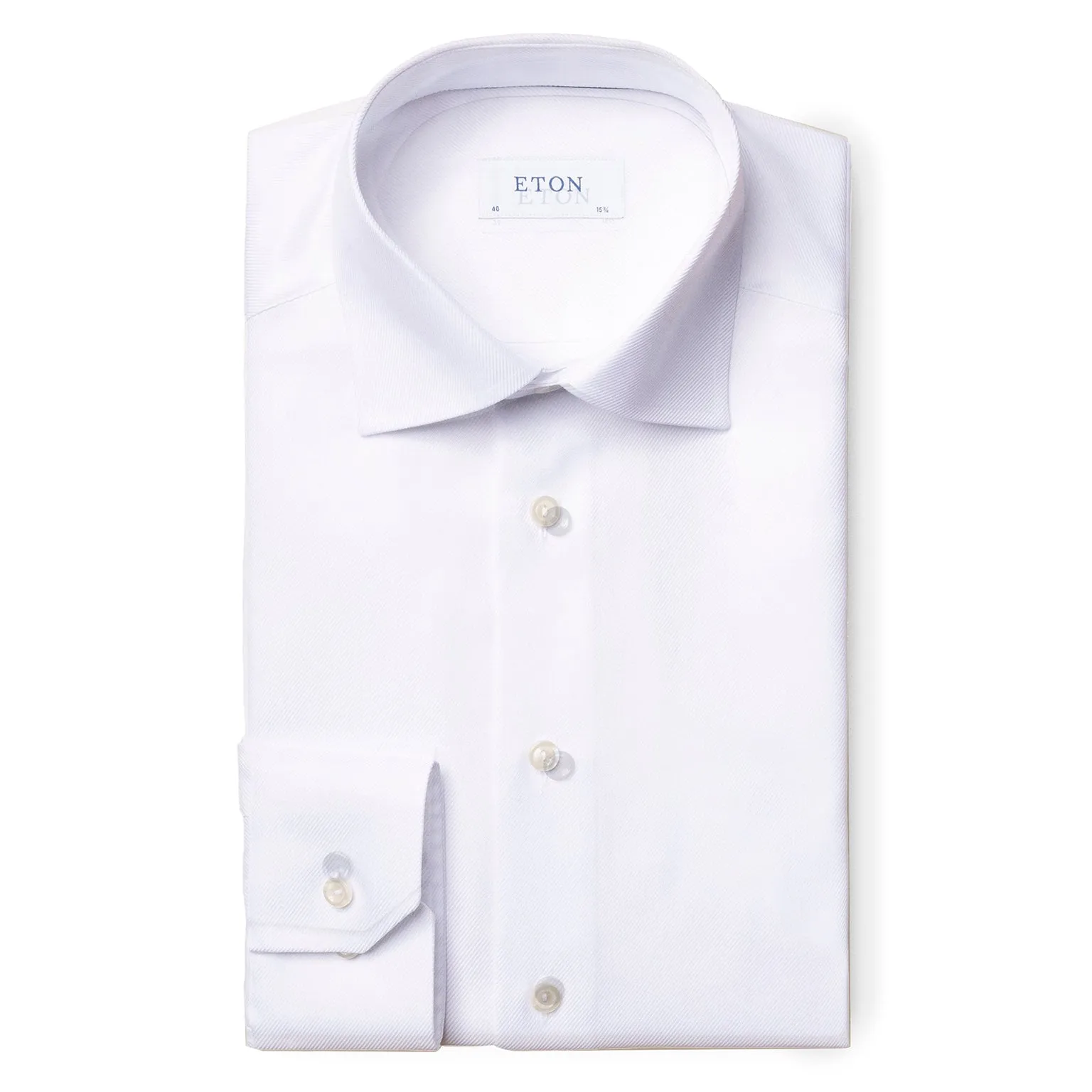 Eton Men's White Textured Twill Shirt sold by J&Z Couture