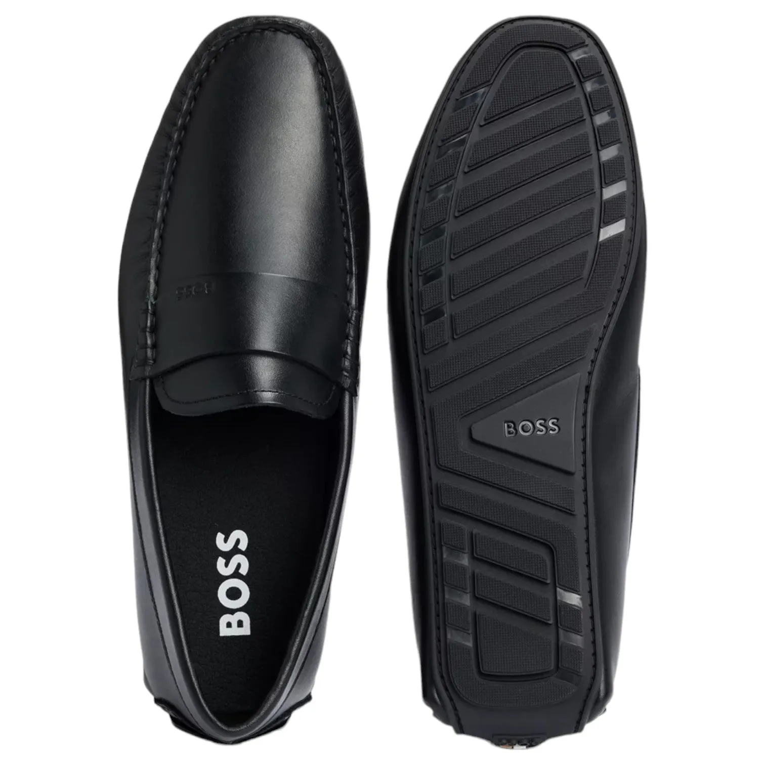 Boss Nappa-Leather Driver Moccasins With Embossed Logo 50511703-001 sold by J&Z Couture product image thumbnail 4