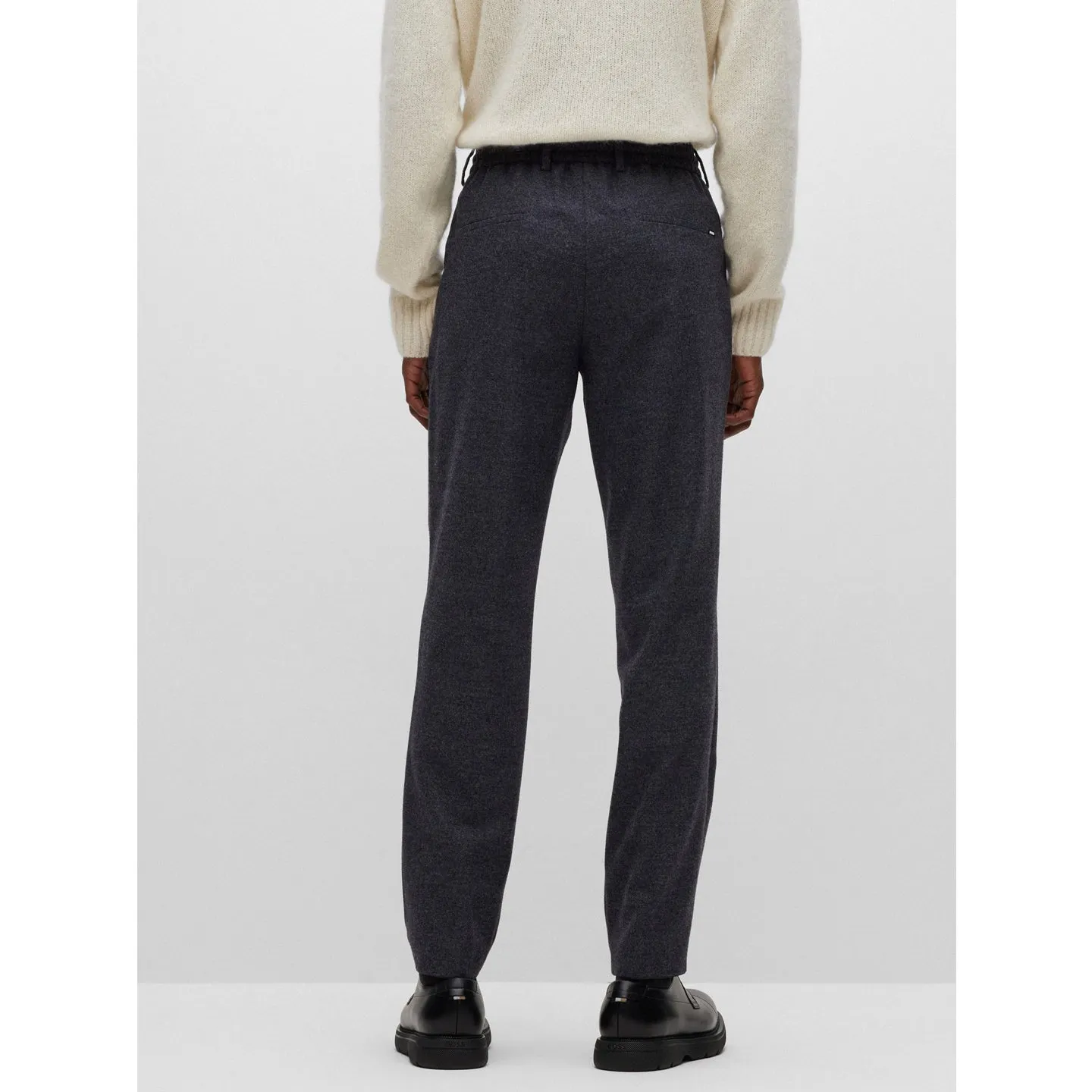 BOSS Men's Slim-Fit Trousers in Performance-Stretch Fabric in Gray 50479918-021 sold by J&Z Couture product image thumbnail 5