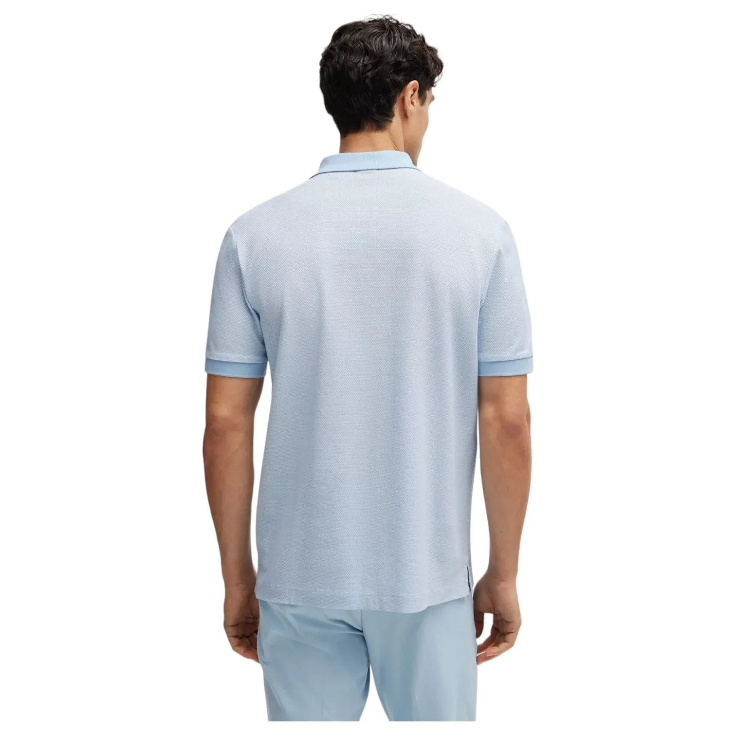 Boss Slim-Fit Polo Shirt In Two-Tone Mercerised Cotton 50513580 450 sold by J&Z Couture product image thumbnail 4