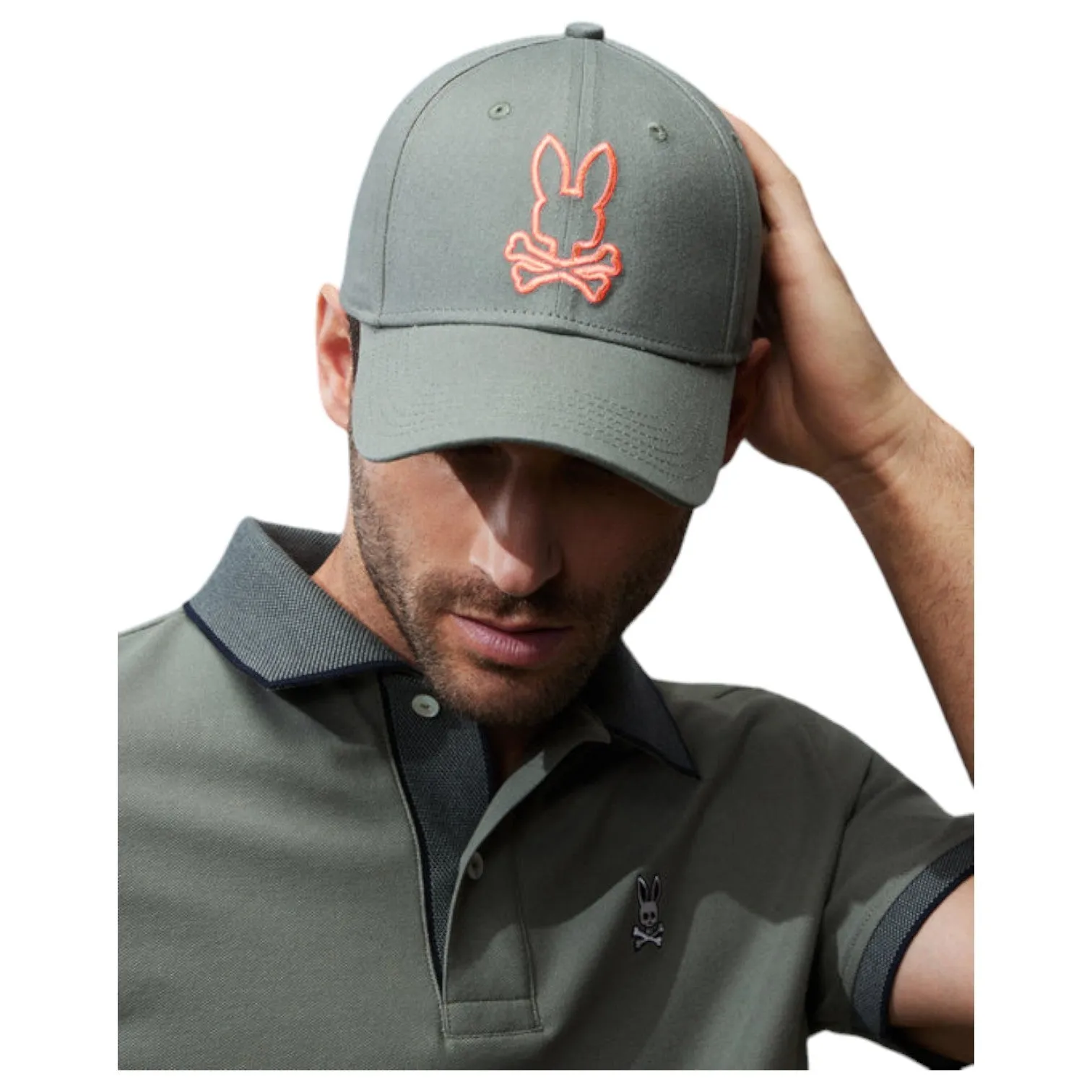 Psycho Bunny Floyd Baseball Cap In Agave Green B6A326B2HT Agave Green sold by J&Z Couture product image thumbnail 3