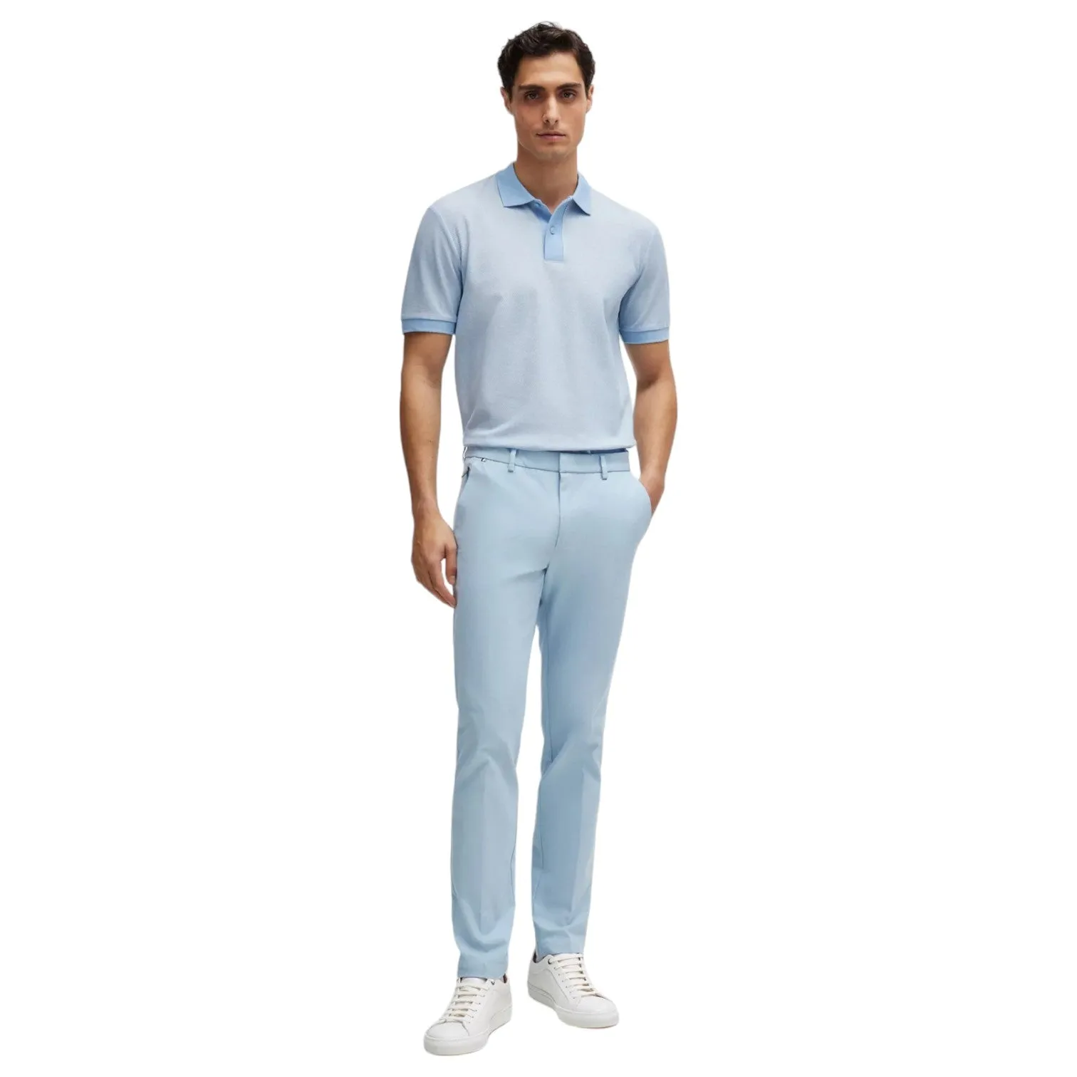 Boss Slim-Fit Polo Shirt In Two-Tone Mercerised Cotton 50513580 450 sold by J&Z Couture product image thumbnail 3