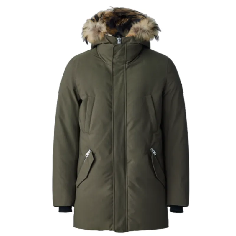 EDWARD 2-in-1 Down Parka With Hooded Bib And Natural Fur For Men Edward-F Carbon sold by J&Z Couture