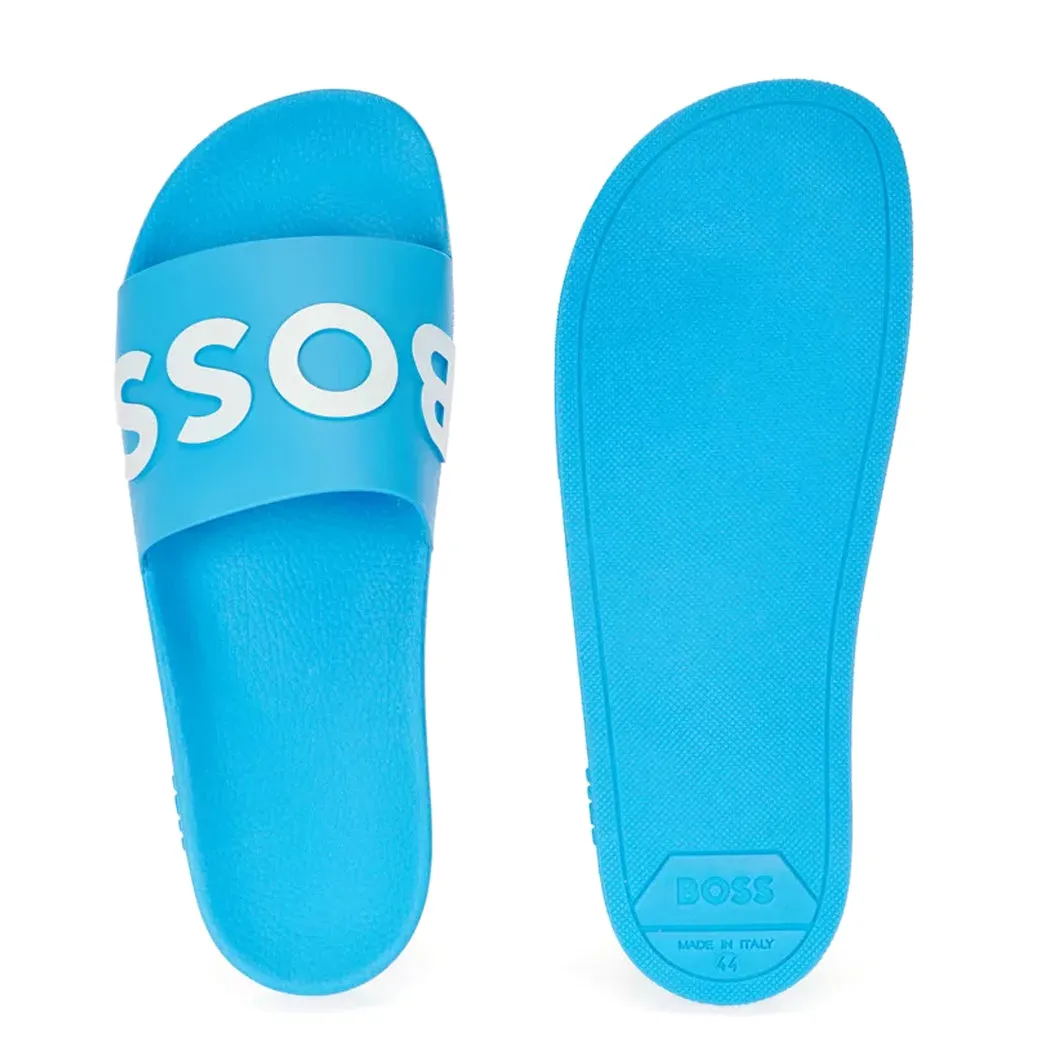 BOSS Men's Slides in Bright Blue 50471271-439 sold by J&Z Couture product image thumbnail 2