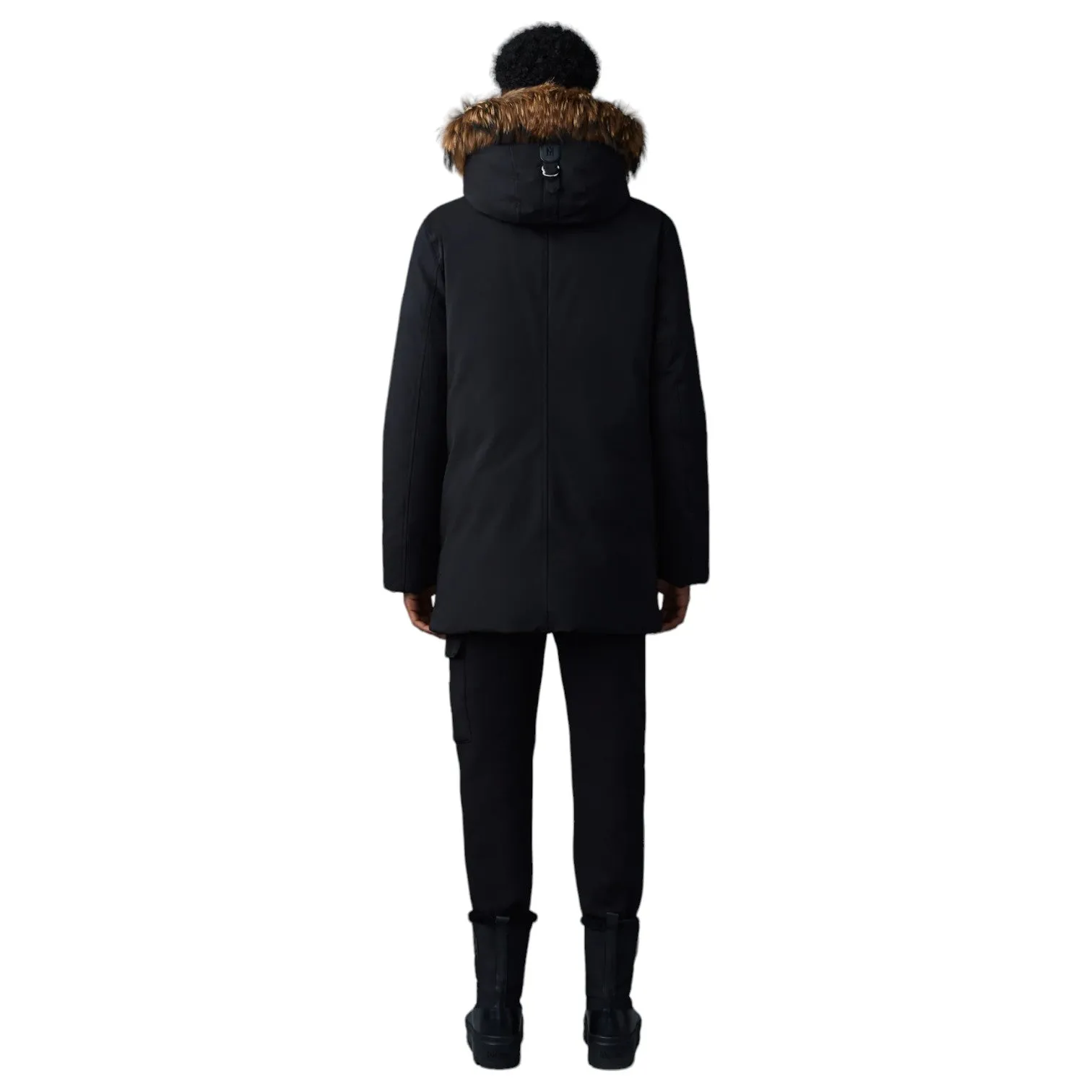 EDWARD 2-in-1 Down Parka With Hooded Bib And Black Fox Fur Edward-F Black sold by J&Z Couture product image thumbnail 2