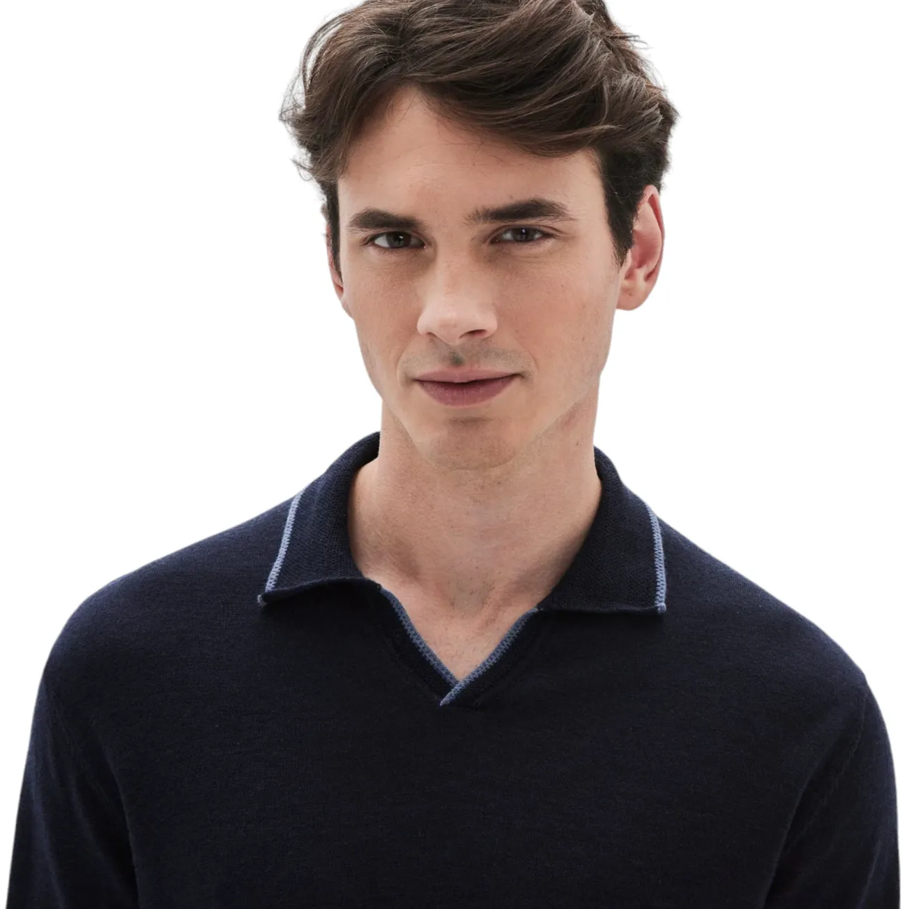 Robert Barakett Hollow Wood Open Collar Polo RB32192 NAVY sold by J&Z Couture product image thumbnail 2