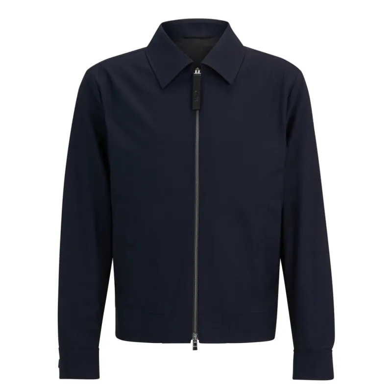 BOSS Men's Slim-Fit Jacket in Performance-Stretch Wool in Dark Blue 50490125-404 sold by J&Z Couture