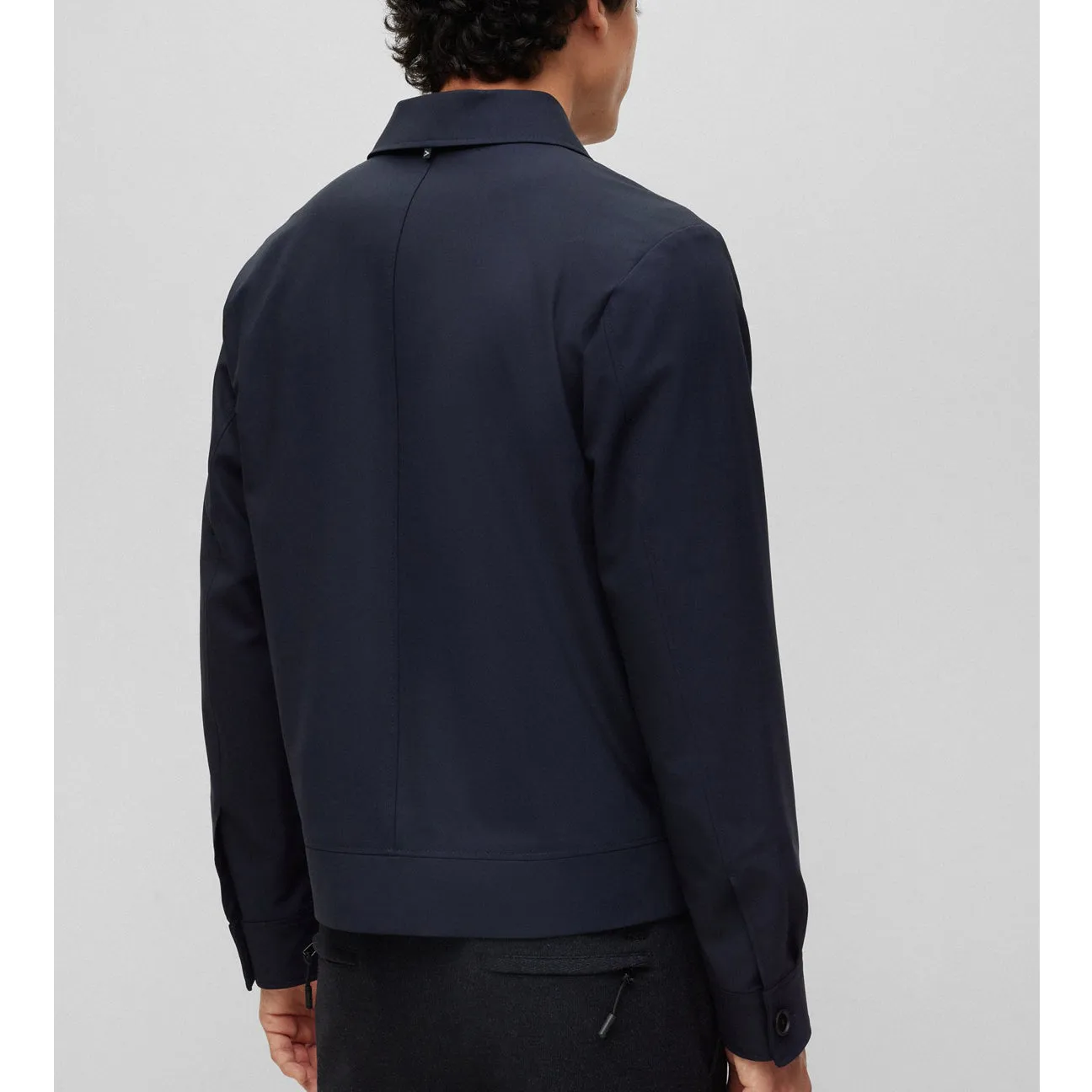 BOSS Men's Slim-Fit Jacket in Performance-Stretch Wool in Dark Blue 50490125-404 sold by J&Z Couture product image thumbnail 4