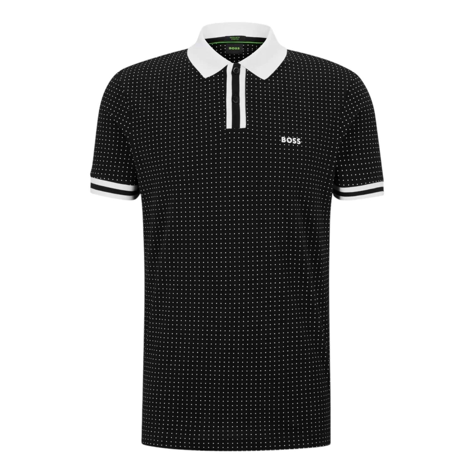 BOSS Regular-Fit Polo Shirt in Stretch-Cotton Piqué 50508536-001 Black sold by J&Z Couture