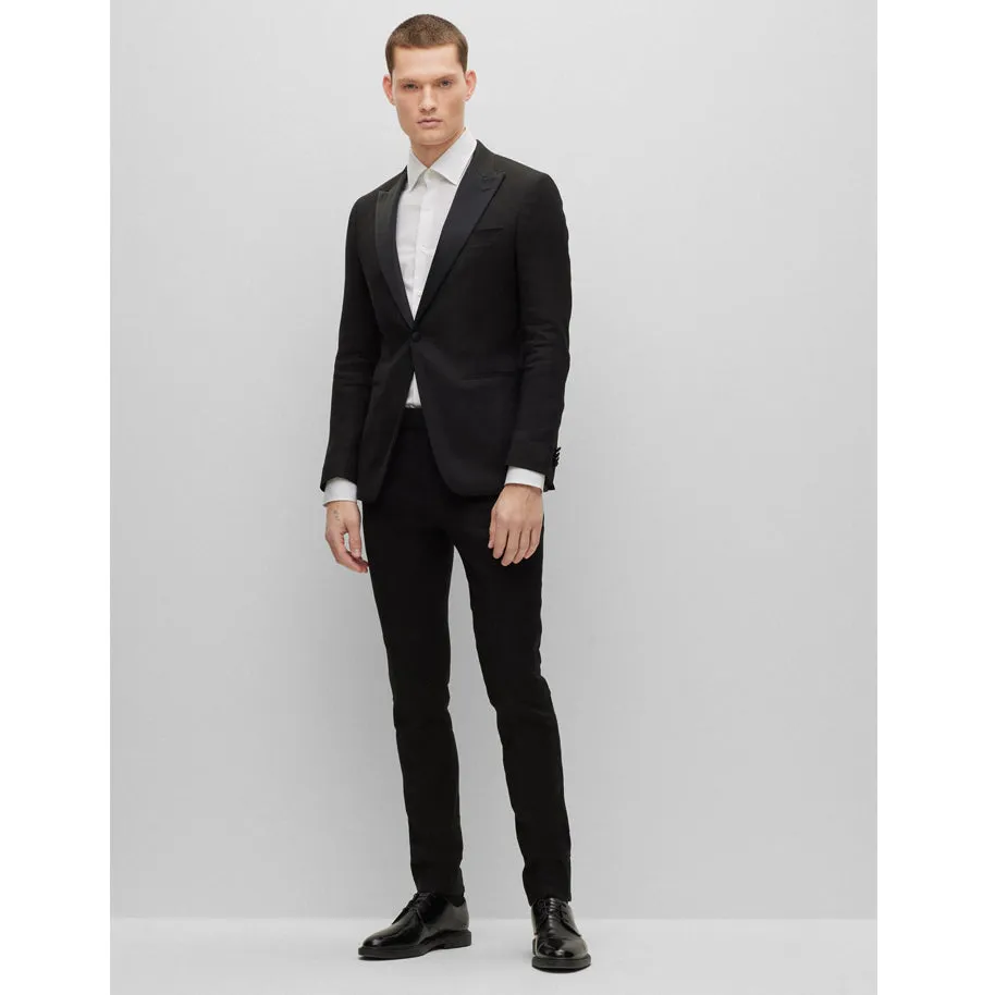 BOSS Men's Slim-Fit Shirt in Easy-Iron Stretch-Cotton Poplin in White 50469345-100 sold by J&Z Couture product image thumbnail 5