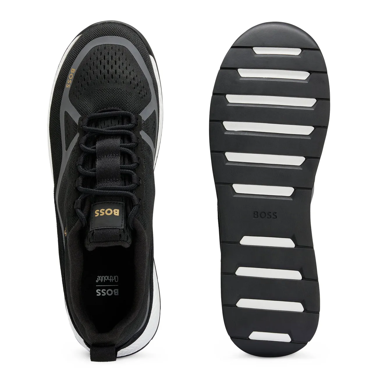 BOSS Men's Mesh Lace-Up Trainers with Suede Trims 50487822-007 sold by J&Z Couture product image thumbnail 4