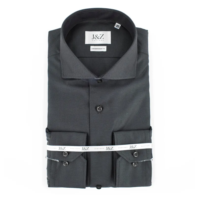 J&Z Couture Button Down Dress Shirt, Royal Oxford (Gray, 100% Cotton) sold by J&Z Couture